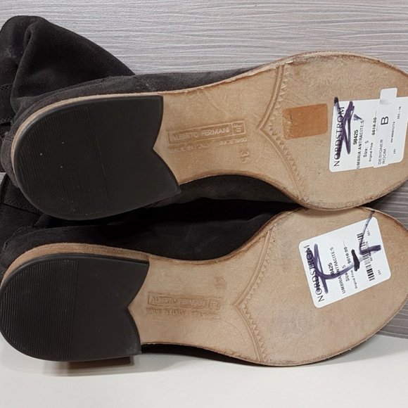 Alberto Fermani Umbria Slouch Boot, Brown Suede, Womens Size 5.5 / 35.5 - Picture 10 of 10